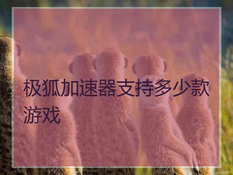 极狐加速器支持多少款游戏
