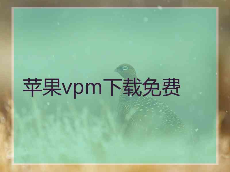 苹果vpm下载免费