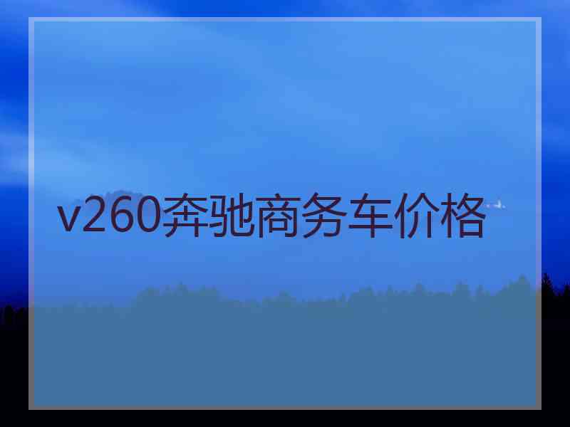 v260奔驰商务车价格