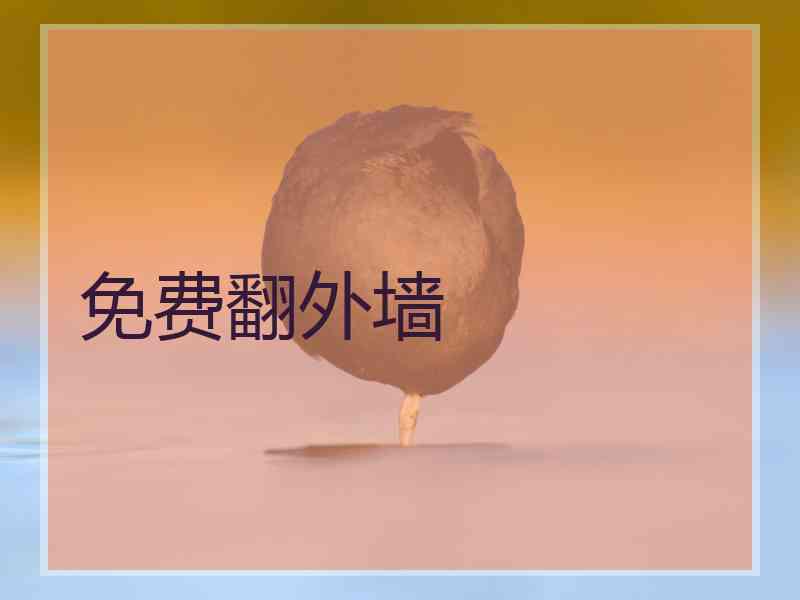 免费翻外墙