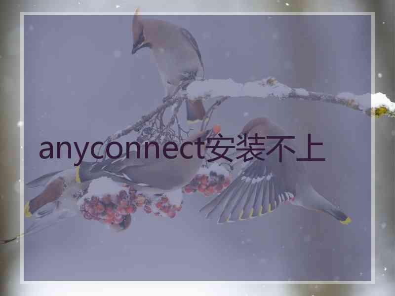 anyconnect安装不上