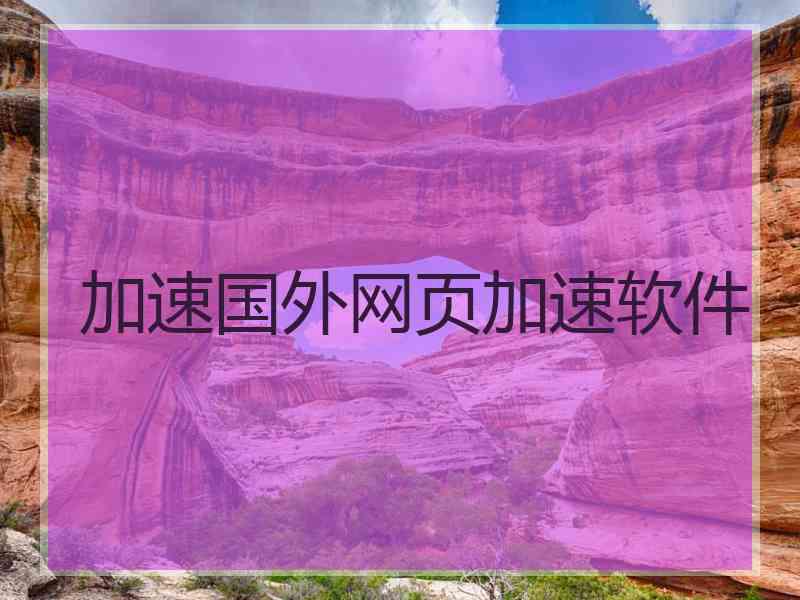 加速国外网页加速软件