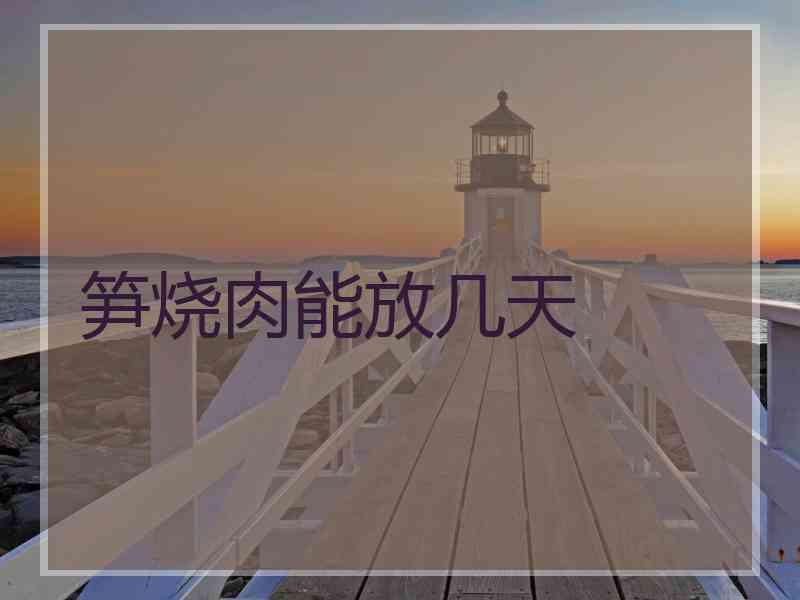 笋烧肉能放几天