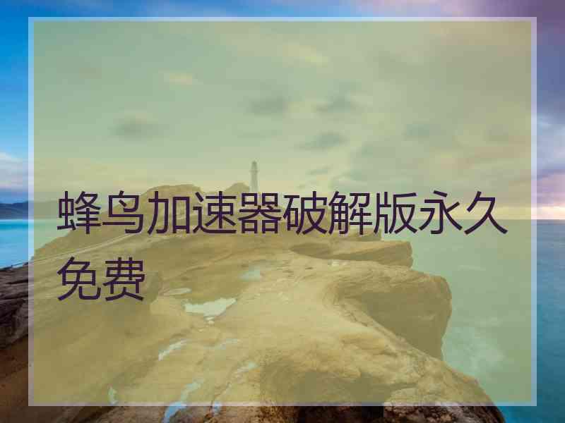 蜂鸟加速器破解版永久免费