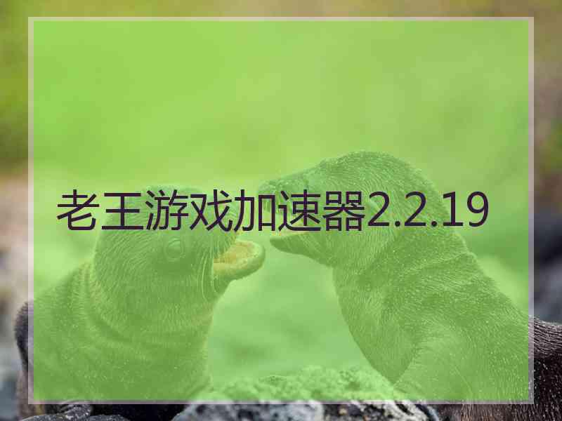 老王游戏加速器2.2.19
